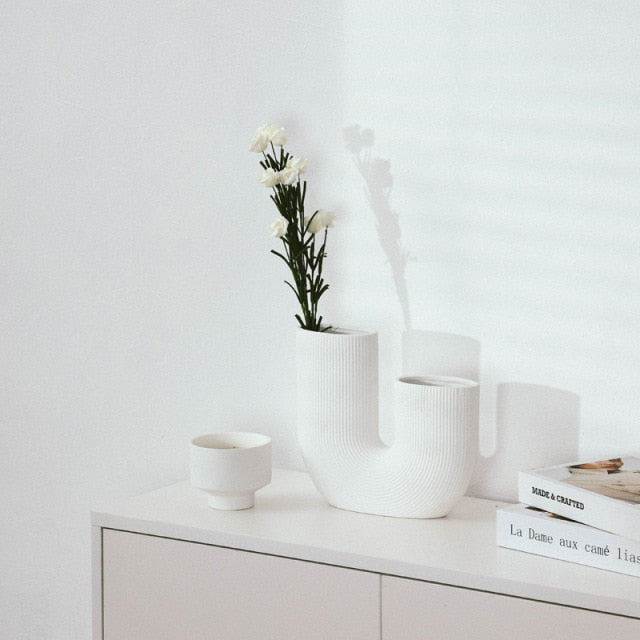 Hylde ceramic striped vase